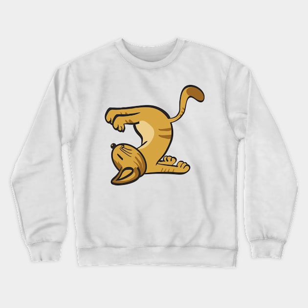 Cat In Different Yoga Poses Crewneck Sweatshirt by KsuAnn